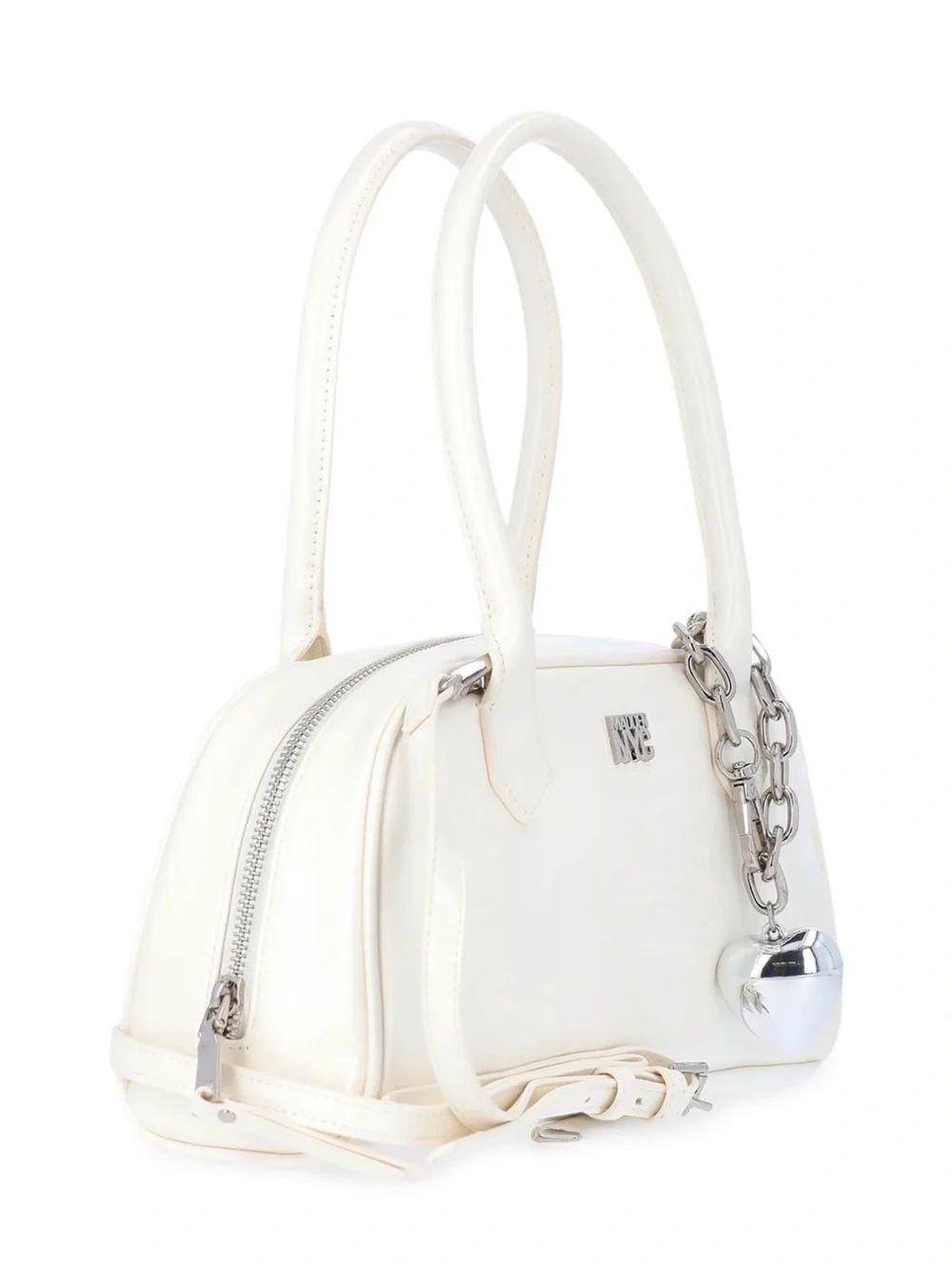 Madden NYC Women’s East West Bowler Bag White